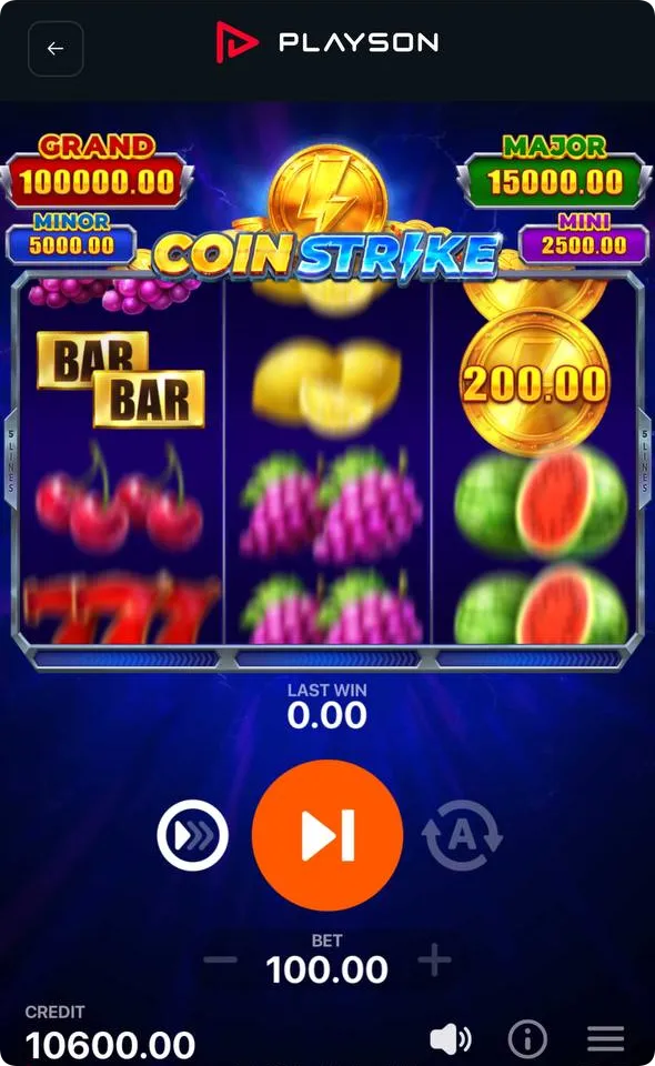 Coin Strike Feature with locked coins